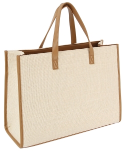 Canvas Boxy Tote Bag CH020-Z TAN